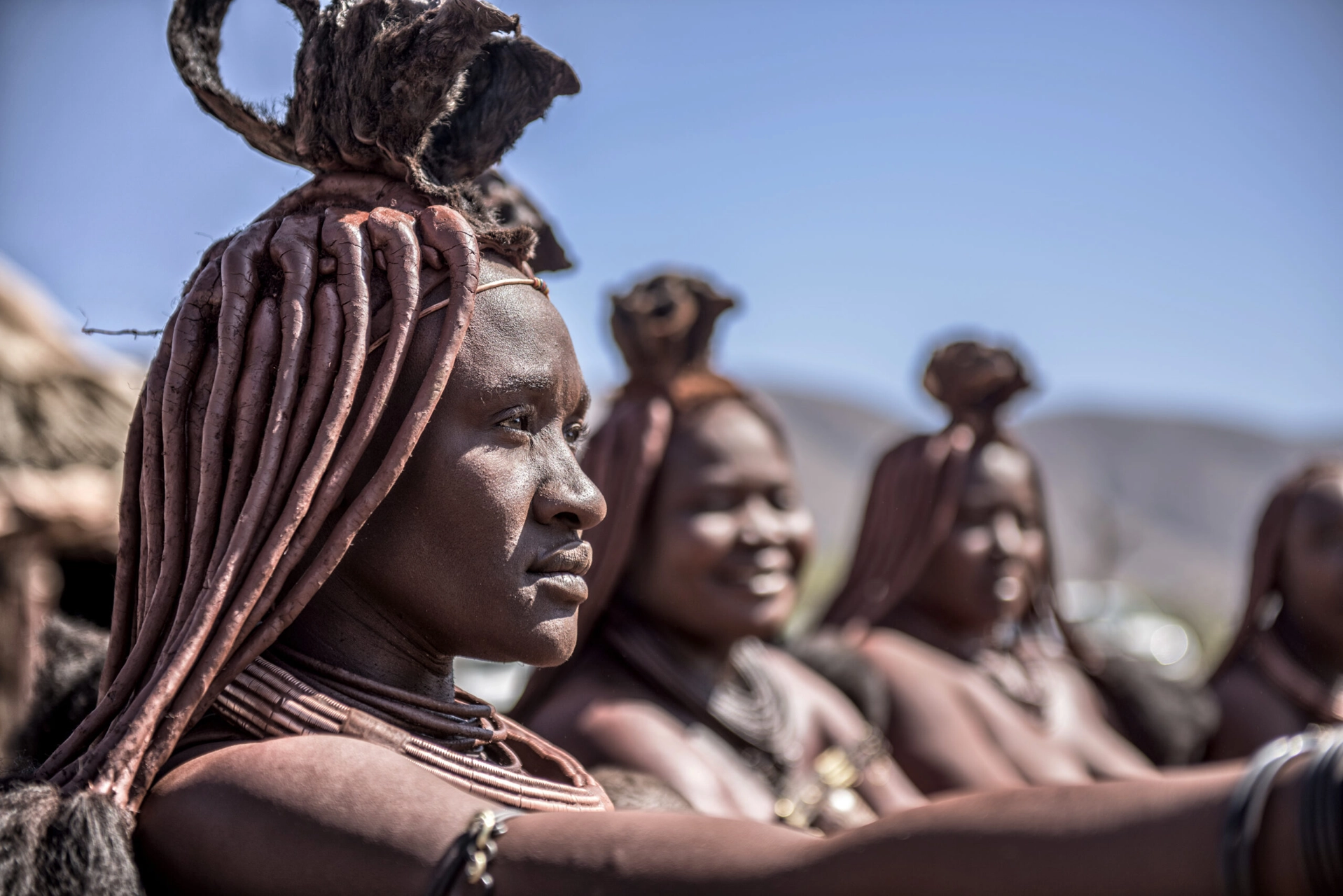 Donna Himba, ritratto durante viaggio fotografico Namibia